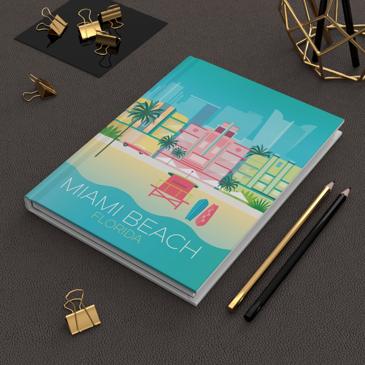 Miami Beach Hardcover Journal