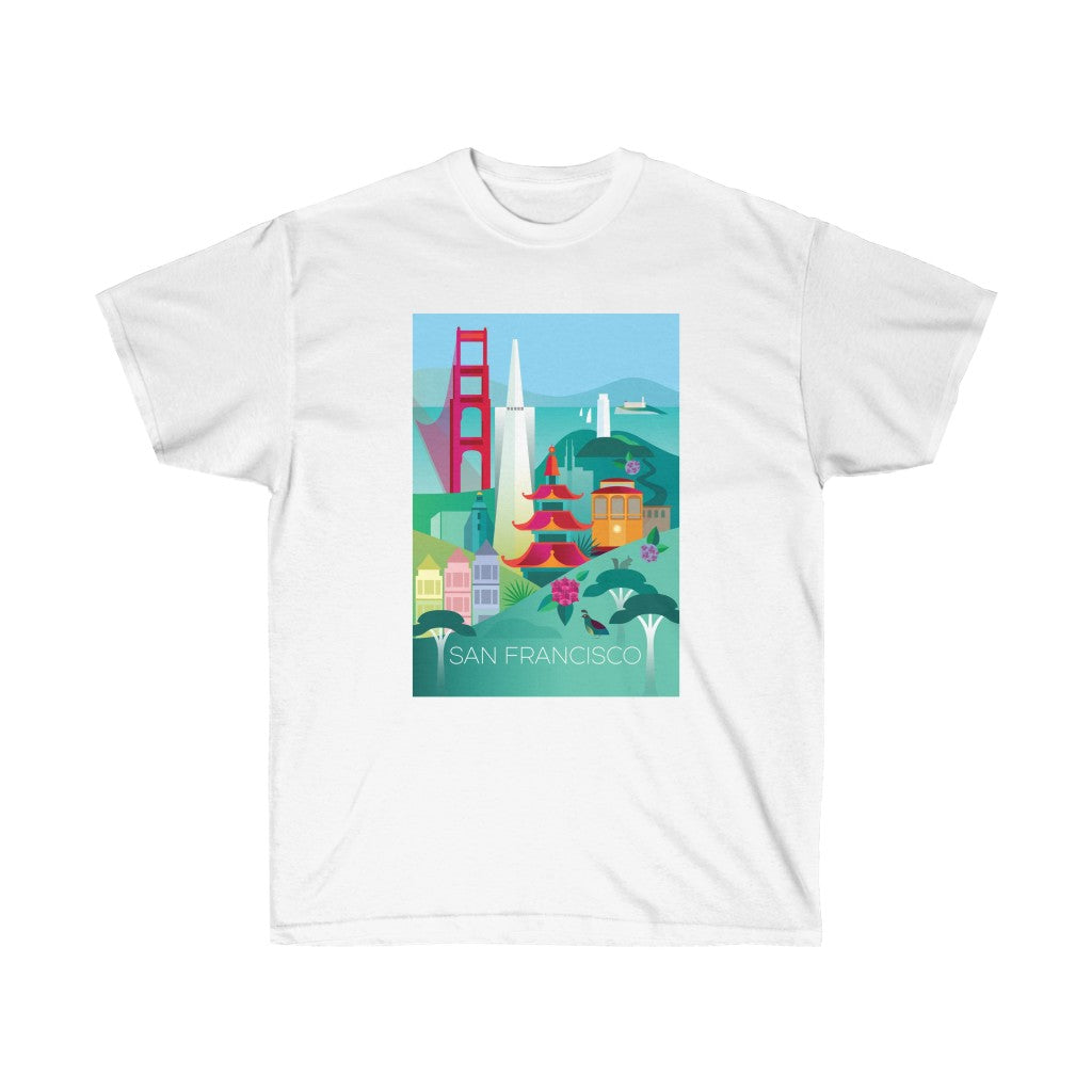 SAN FRANCISCO Unisex-T-Shirt aus ultra-Baumwolle