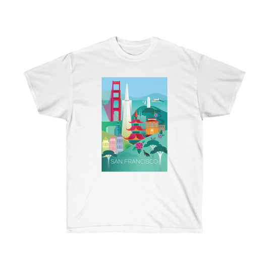 T-SHIRT EN COTON ULTRA UNISEXE SAN FRANCISCO