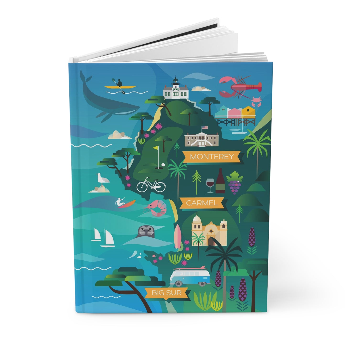 Monterey + Carmel Hardcover-Tagebuch