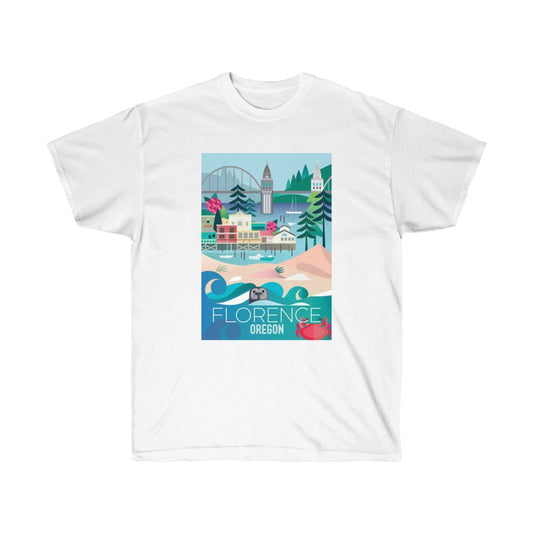 FLORENCE, OREGON T-SHIRT UNISEXE EN ULTRA COTON