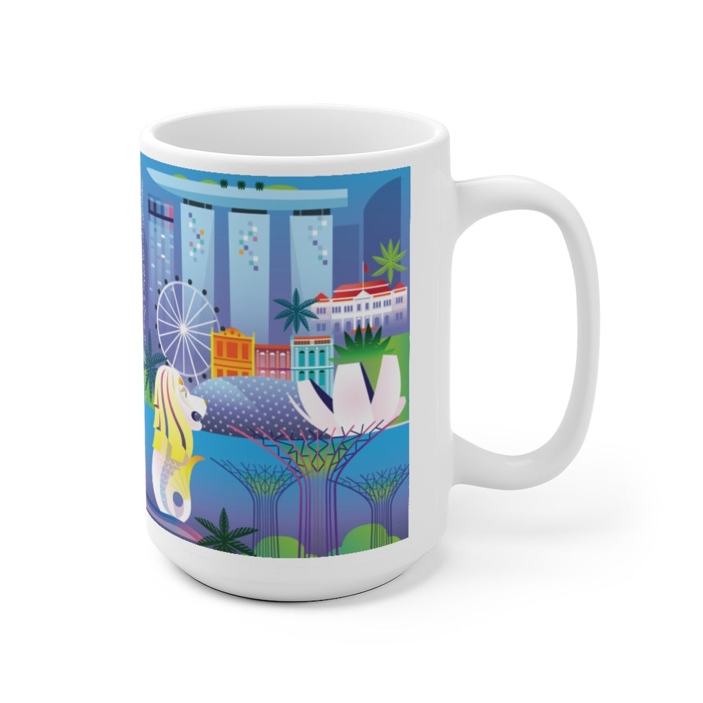 TASSE EN CÉRAMIQUE DE SINGAPOUR 11 OZ OU 15OZ