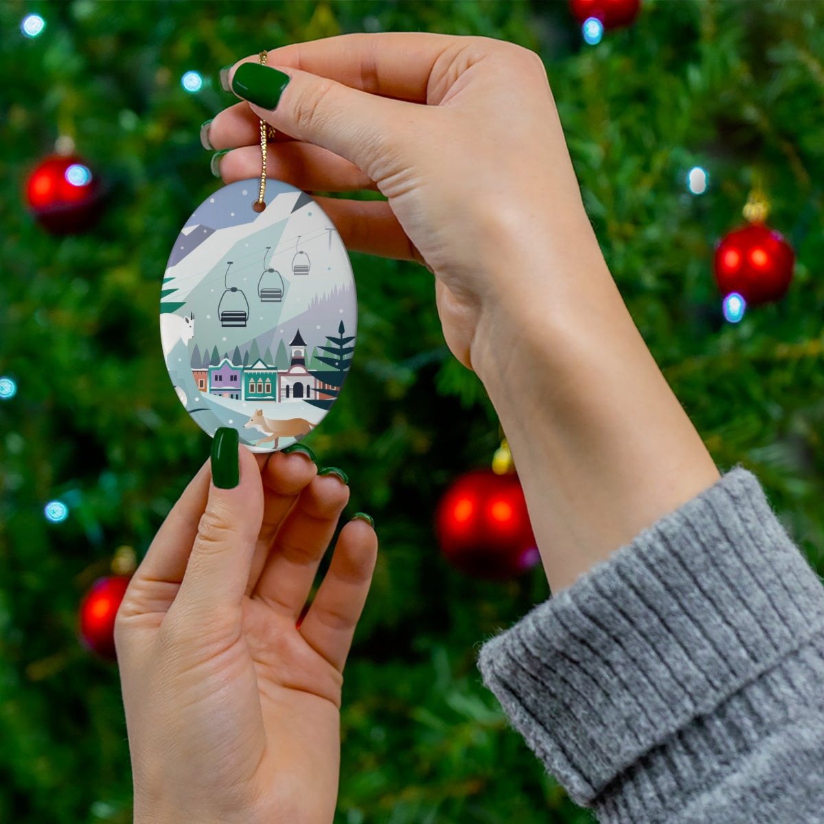 Crested Butte Ceramic Ornament