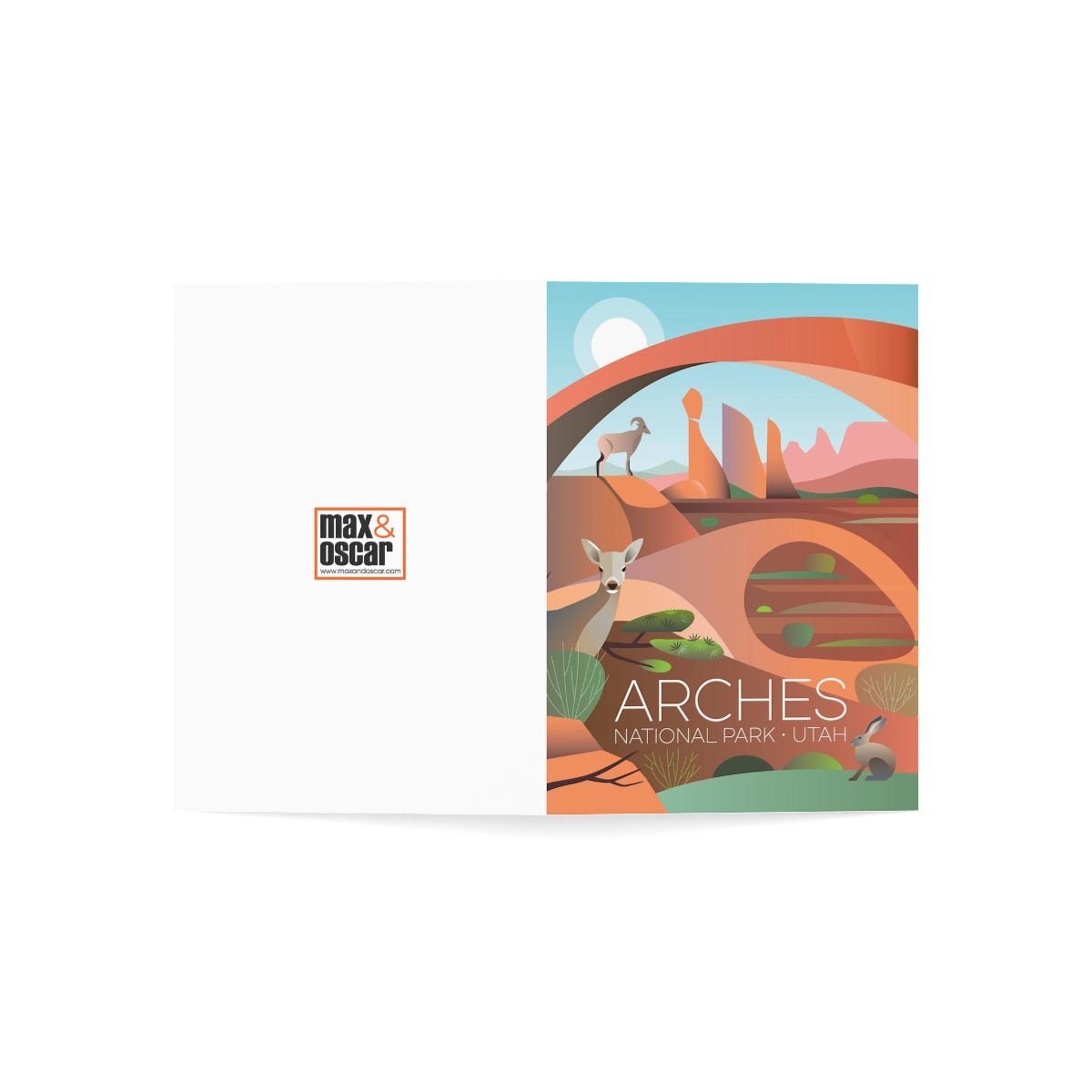 Gefaltete matte Notizkarten + Umschläge im Arches-Nationalpark (10 Stück)