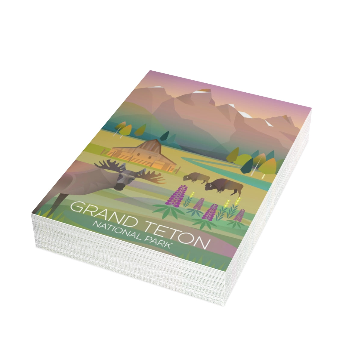 Grand-Teton-Nationalpark, gefaltete, matte Notizkarten + Umschläge (10 Stück)