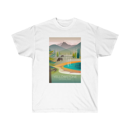 PARC NATIONAL DE YELLOWSTONE T-SHIRT EN COTON ULTRA UNISEXE GRAND PRISMATIC