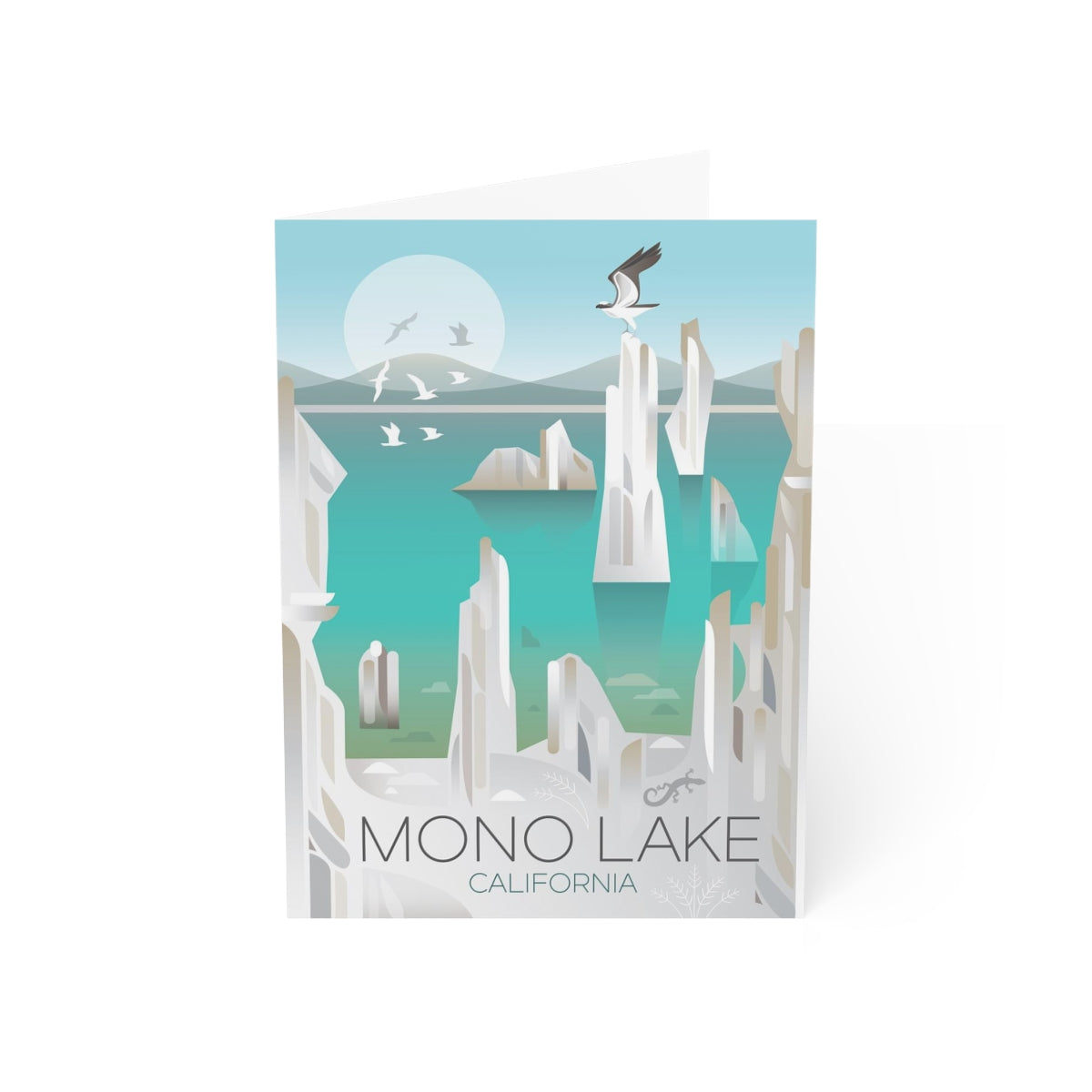 Mono Lake gefaltete matte Notizkarten + Umschläge (10 Stück) 