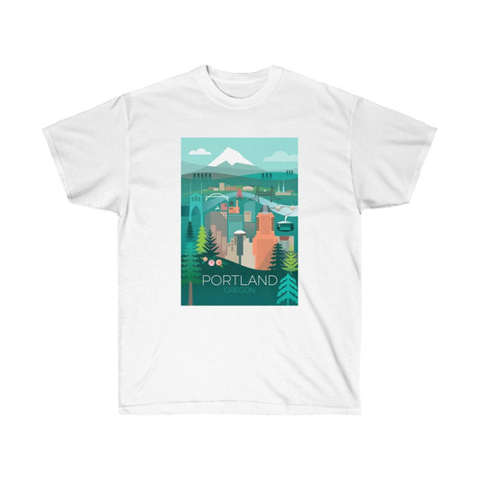 PORTLAND, OREGON T-SHIRT UNISEXE EN ULTRA COTON