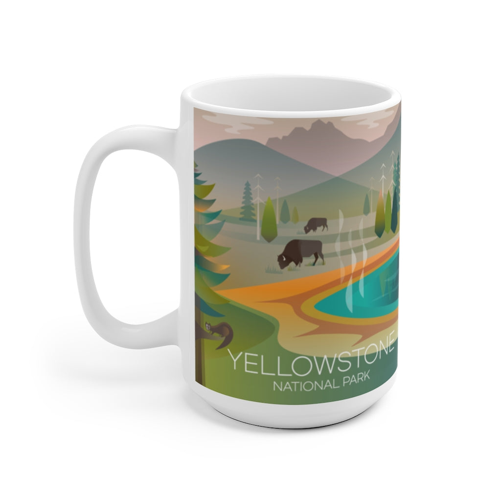 YELLOWSTONE NATIONAL PARK GRAND PRISMATIC 11 OZ OR 15 OZ CERAMIC MUG