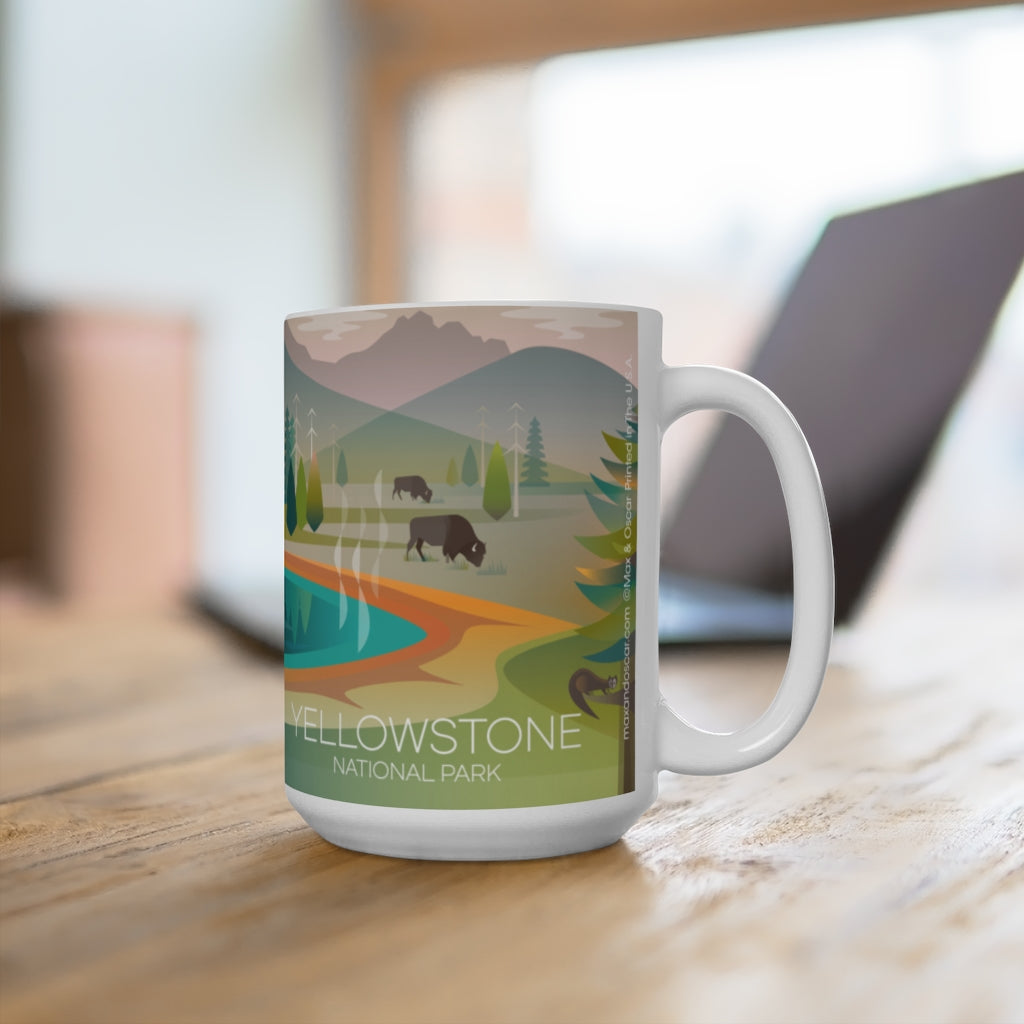 YELLOWSTONE NATIONAL PARK GRAND PRISMATIC 11 OZ OR 15 OZ CERAMIC MUG