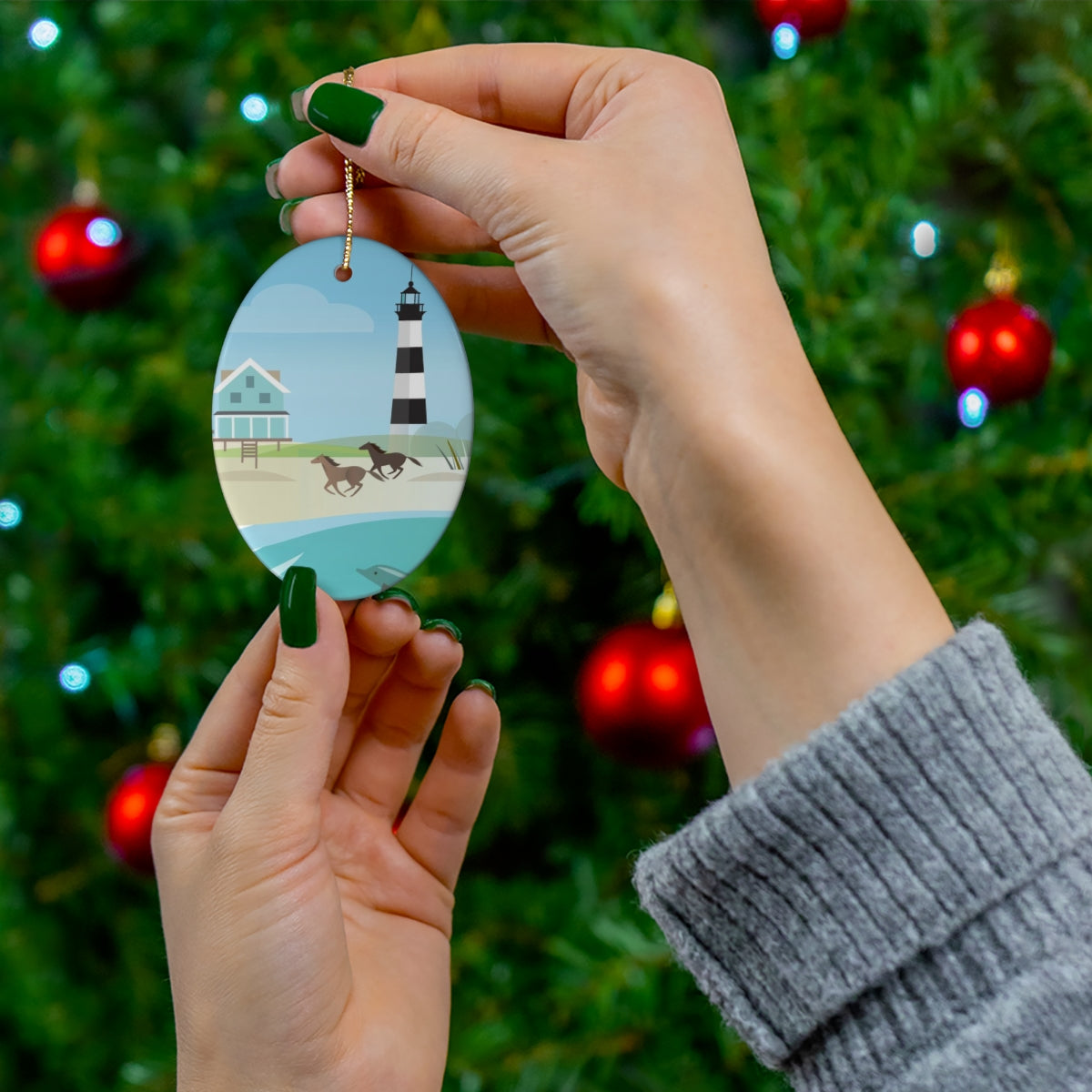 Outer Banks Ceramic Ornament