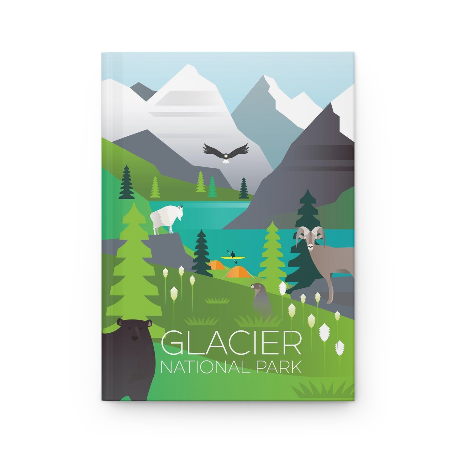 Glacier-Nationalpark-Hardcover-Tagebuch