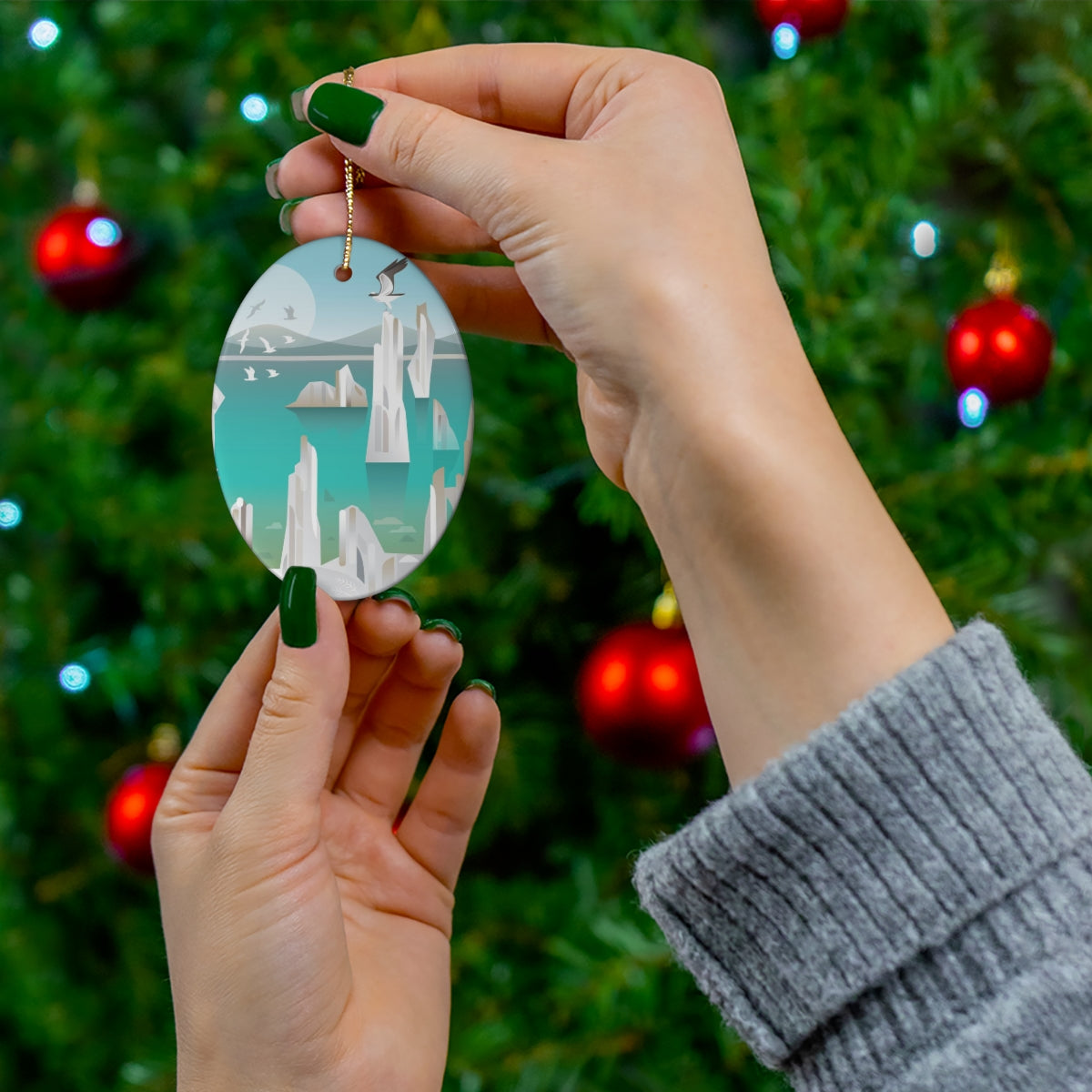 Mono Lake Ceramic Ornament