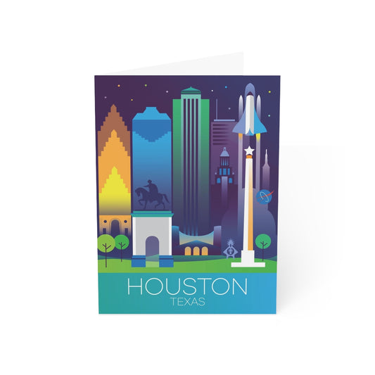 Houston gefaltete matte Notizkarten + Umschläge (10 Stück)