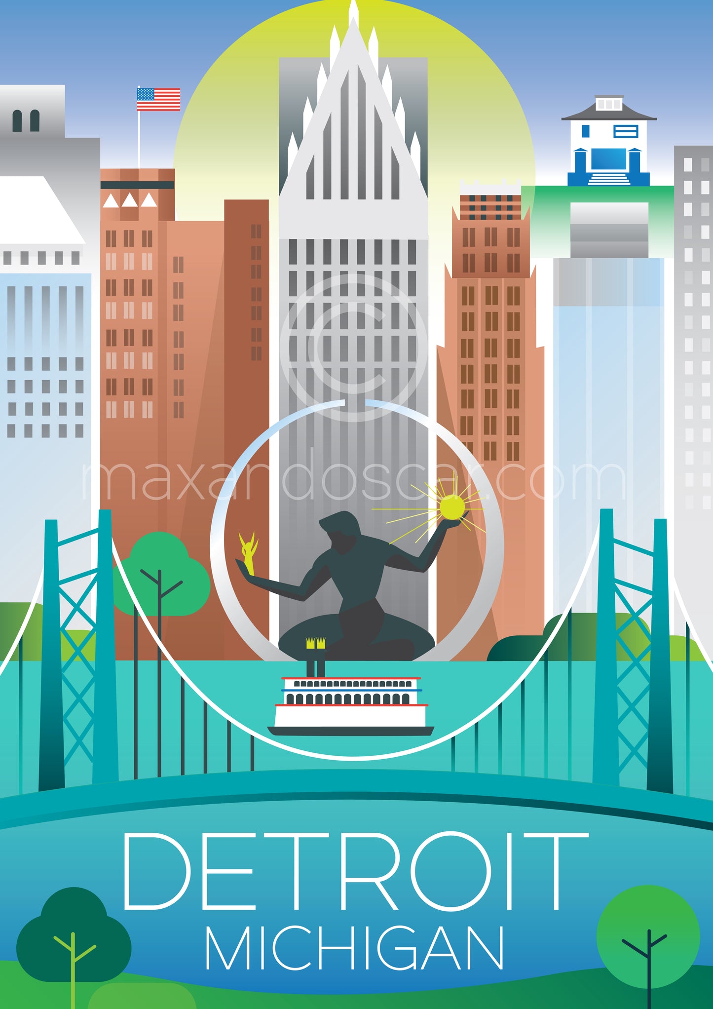 DETROIT POSTCARD