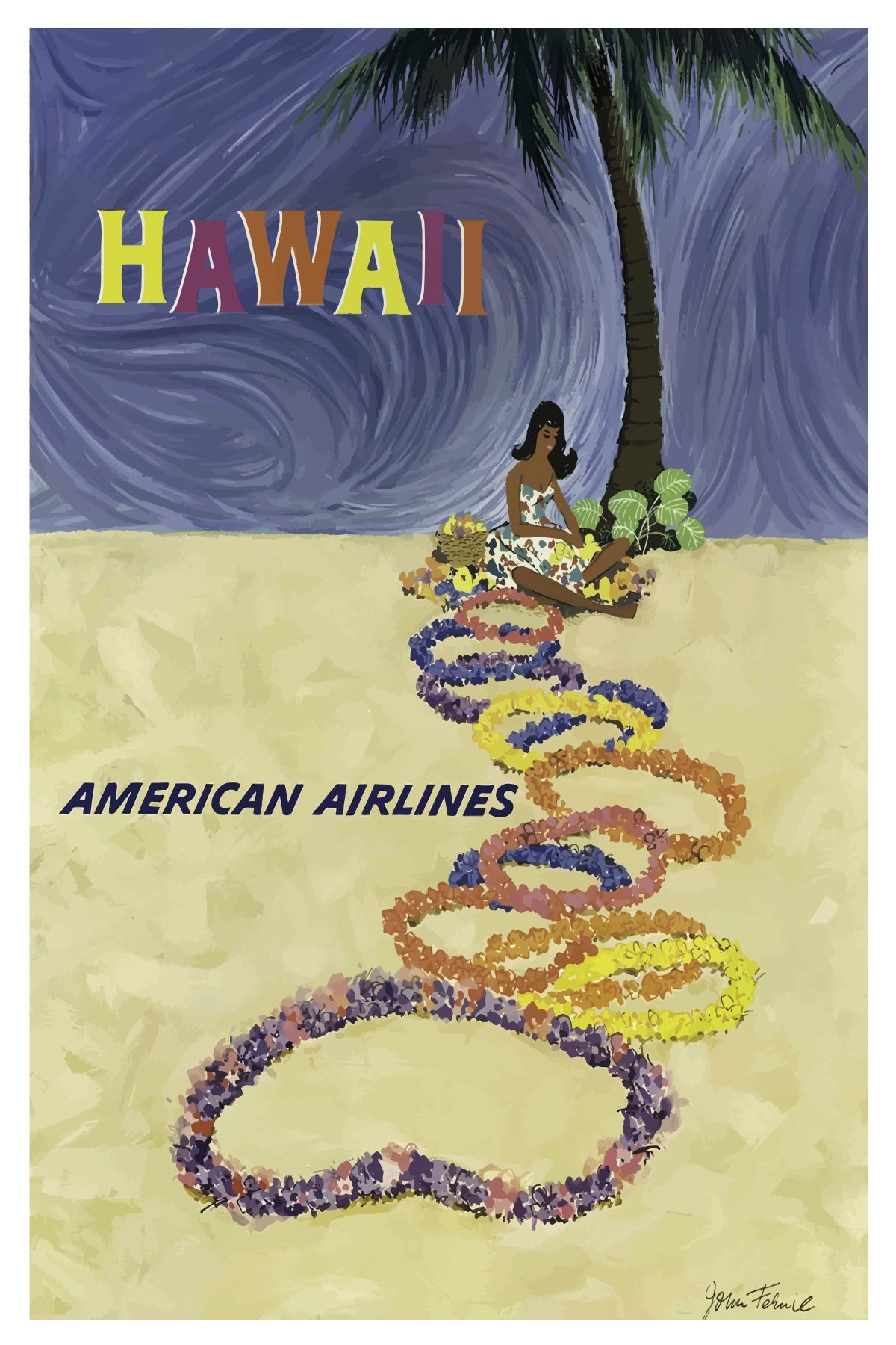 CARTE POSTALE HAWAII AMERICAN AIRLINES