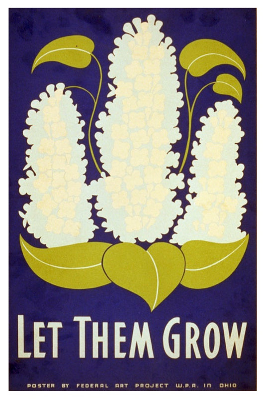 LET THEM GROW WPA POSTAL CARD