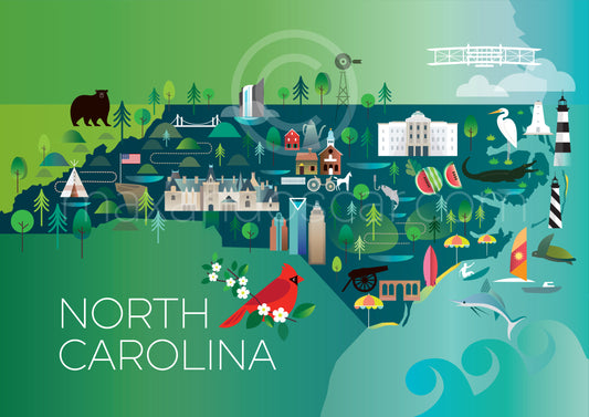 NORTH CAROLINA JIGSAW PUZZLE