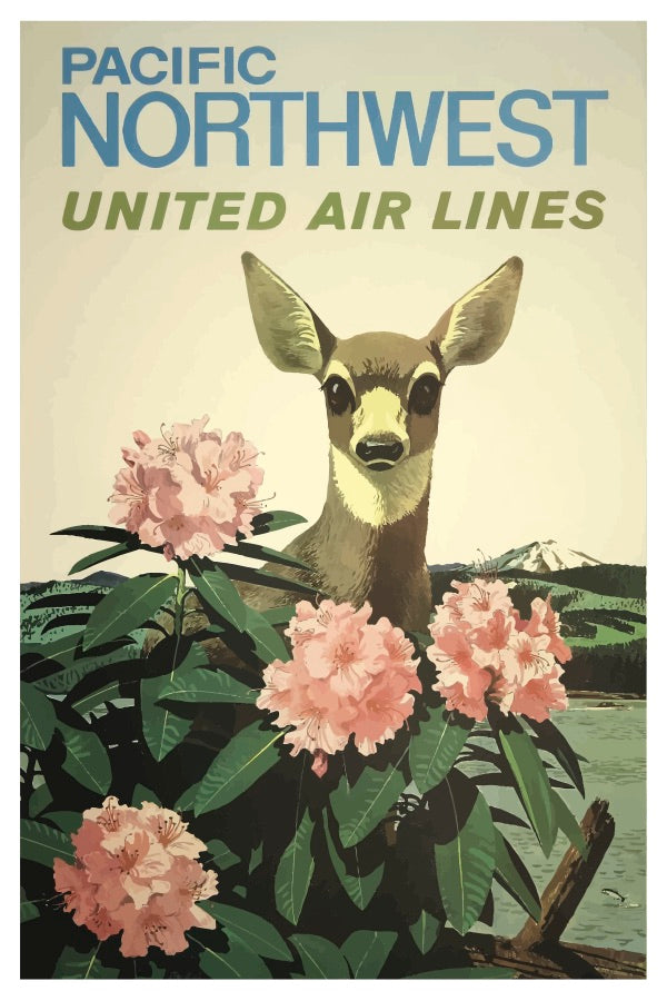 PACIFIC NORTHWEST UNITED AIR LINES POSTKARTE