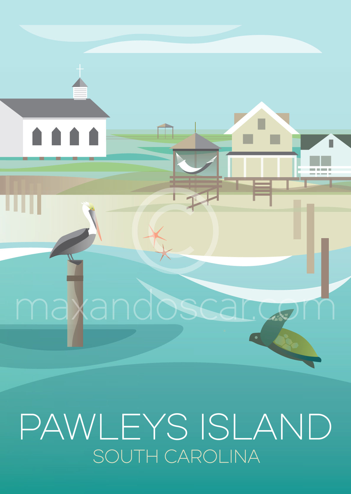 PAWLEYS ISLAND PRINT