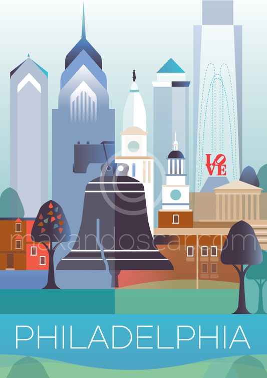 CARTE POSTALE DE PHILADELPHIE