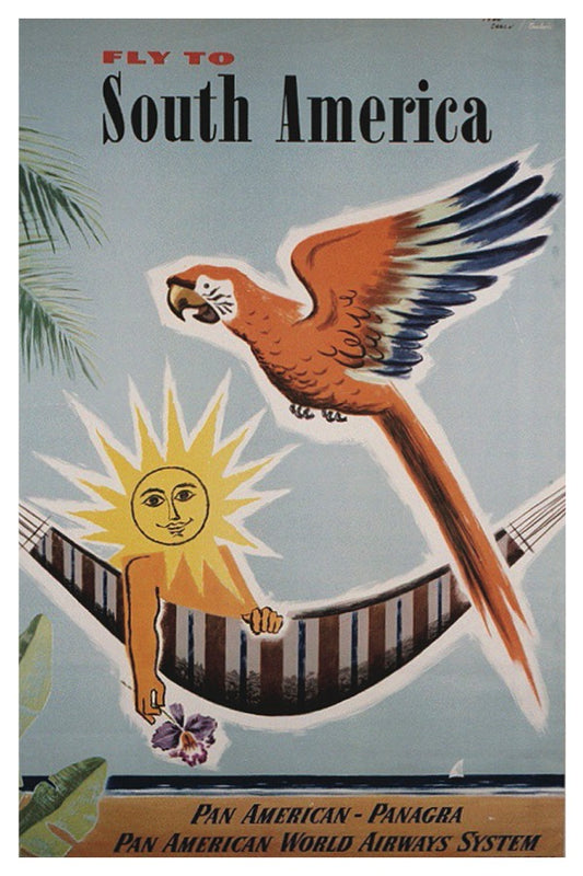 CARTE POSTALE PAN AM AMÉRIQUE DU SUD