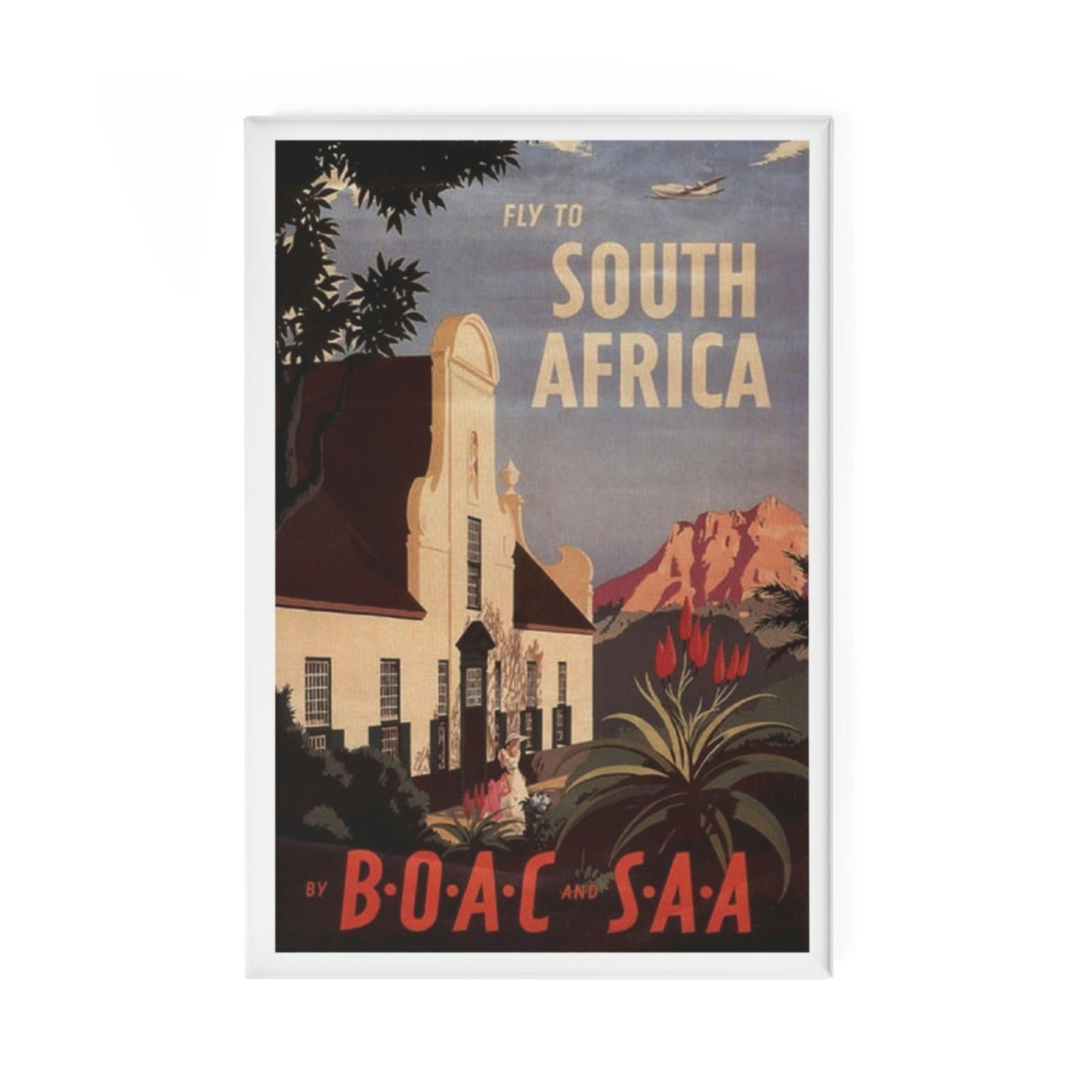 Fly to South Africa BOAC SAS Magnet