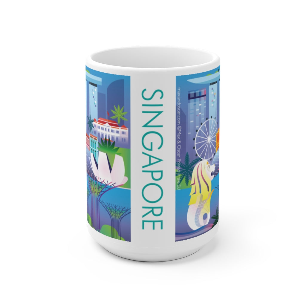 TASSE EN CÉRAMIQUE DE SINGAPOUR 11 OZ OU 15OZ