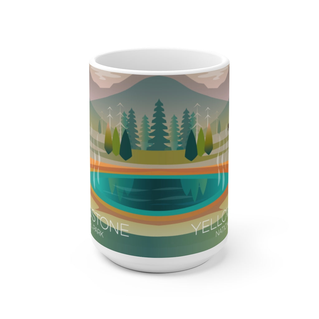 YELLOWSTONE NATIONAL PARK GRAND PRISMATIC 11 OZ OR 15 OZ CERAMIC MUG