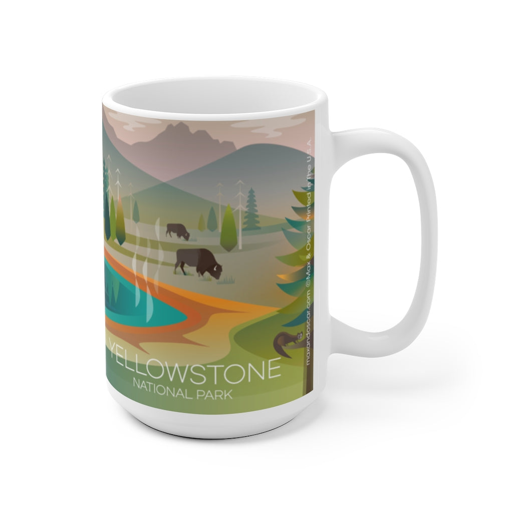 YELLOWSTONE NATIONAL PARK GRAND PRISMATIC 11 OZ OR 15 OZ CERAMIC MUG