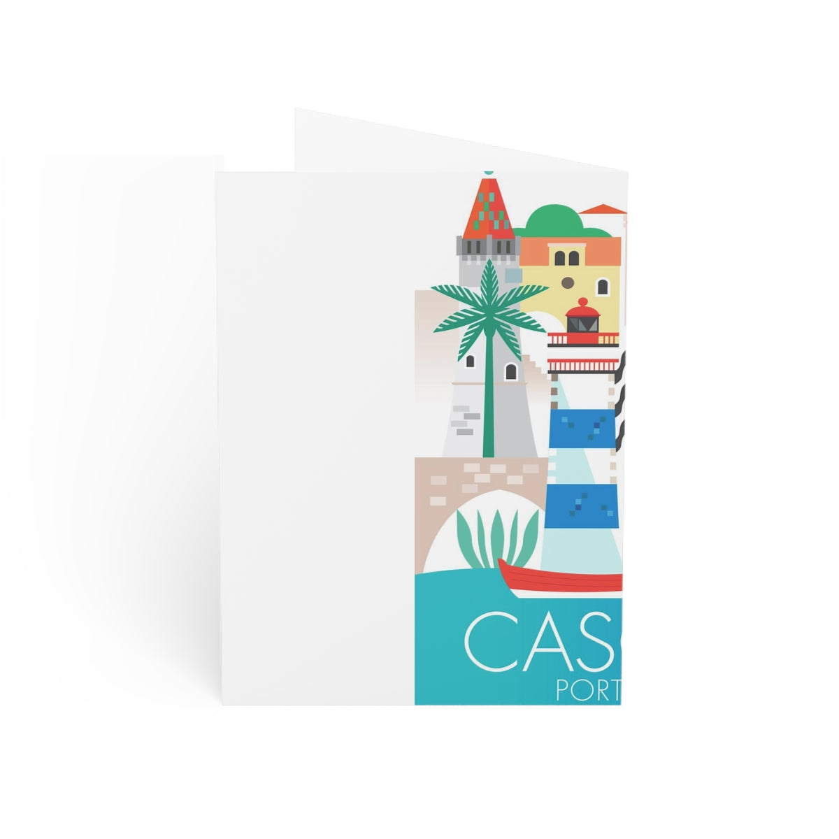 Cascais gefaltete matte Notizkarten + Umschläge (10 Stück) 