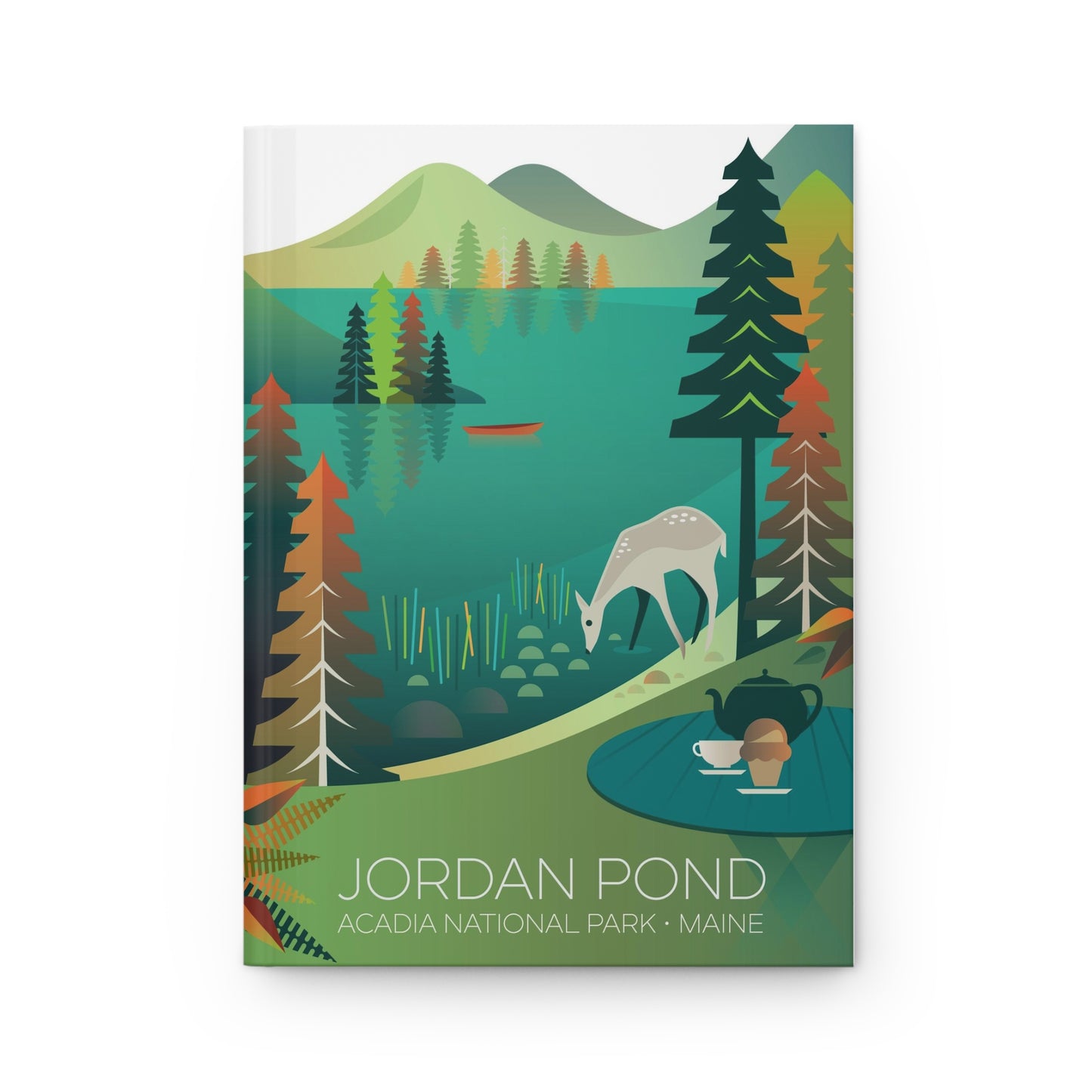 Acadia-Nationalpark, Jordan Pond Hardcover-Notizbuch