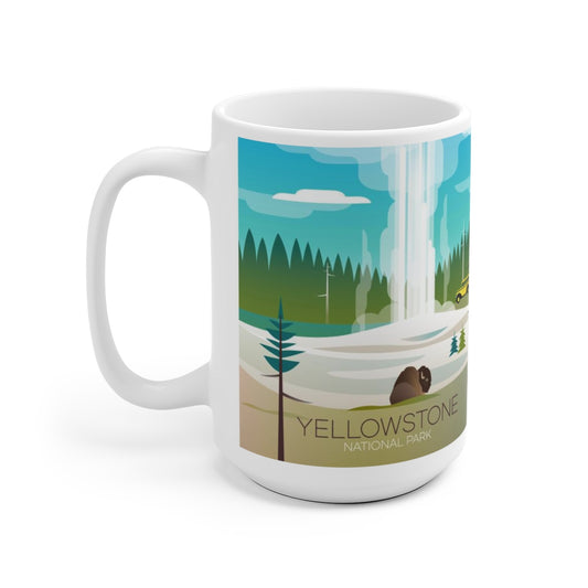 PARC NATIONAL DE YELLOWSTONE OLD FAITHFUL TASSE EN CÉRAMIQUE DE 11 OZ OU 15 OZ