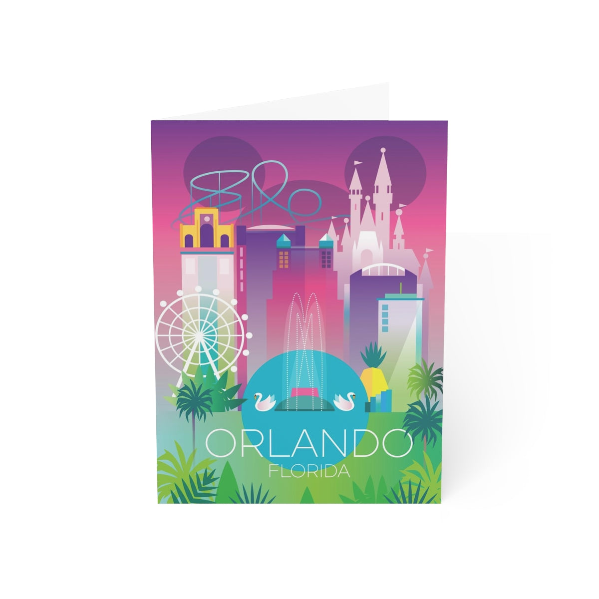 Orlando gefaltete matte Notizkarten + Umschläge (10 Stück) 