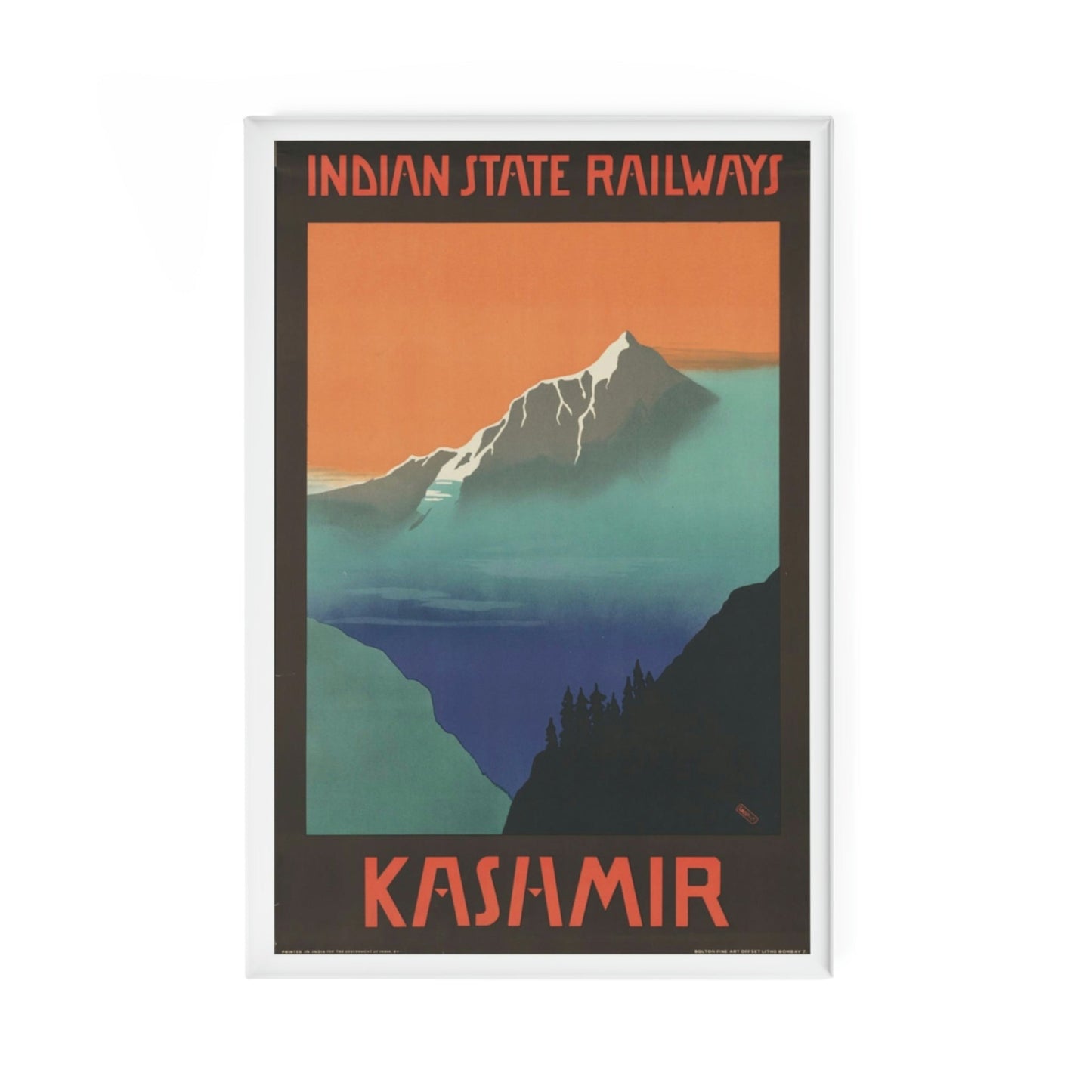Aimant du chemin de fer de l'État indien du Cachemire
