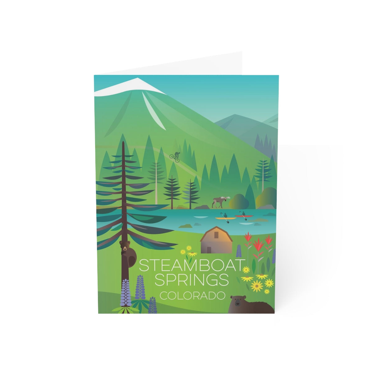 Steamboat Springs gefaltete matte Notizkarten + Umschläge (10 Stück) 