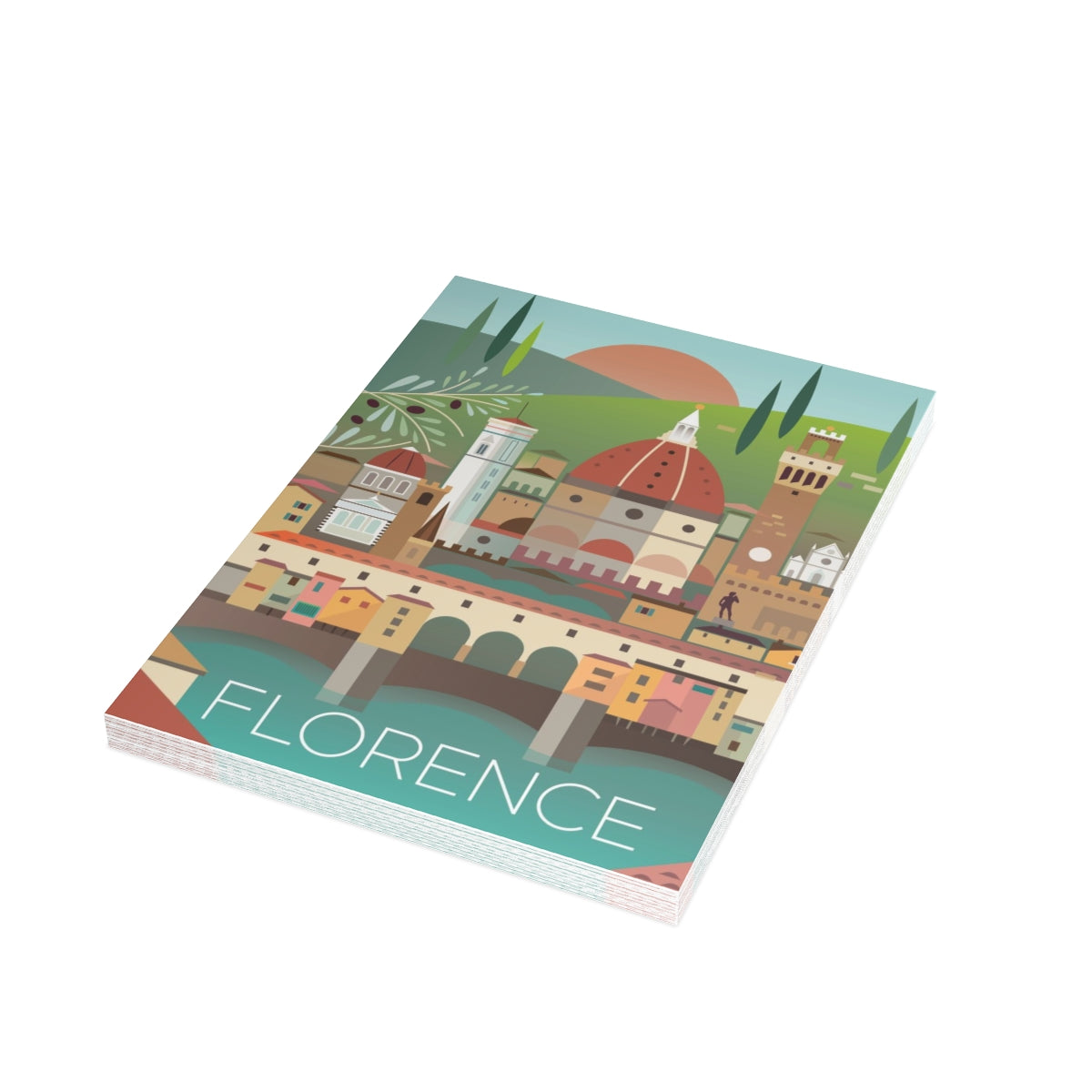 Florence gefaltete matte Notizkarten + Umschläge (10 Stück)