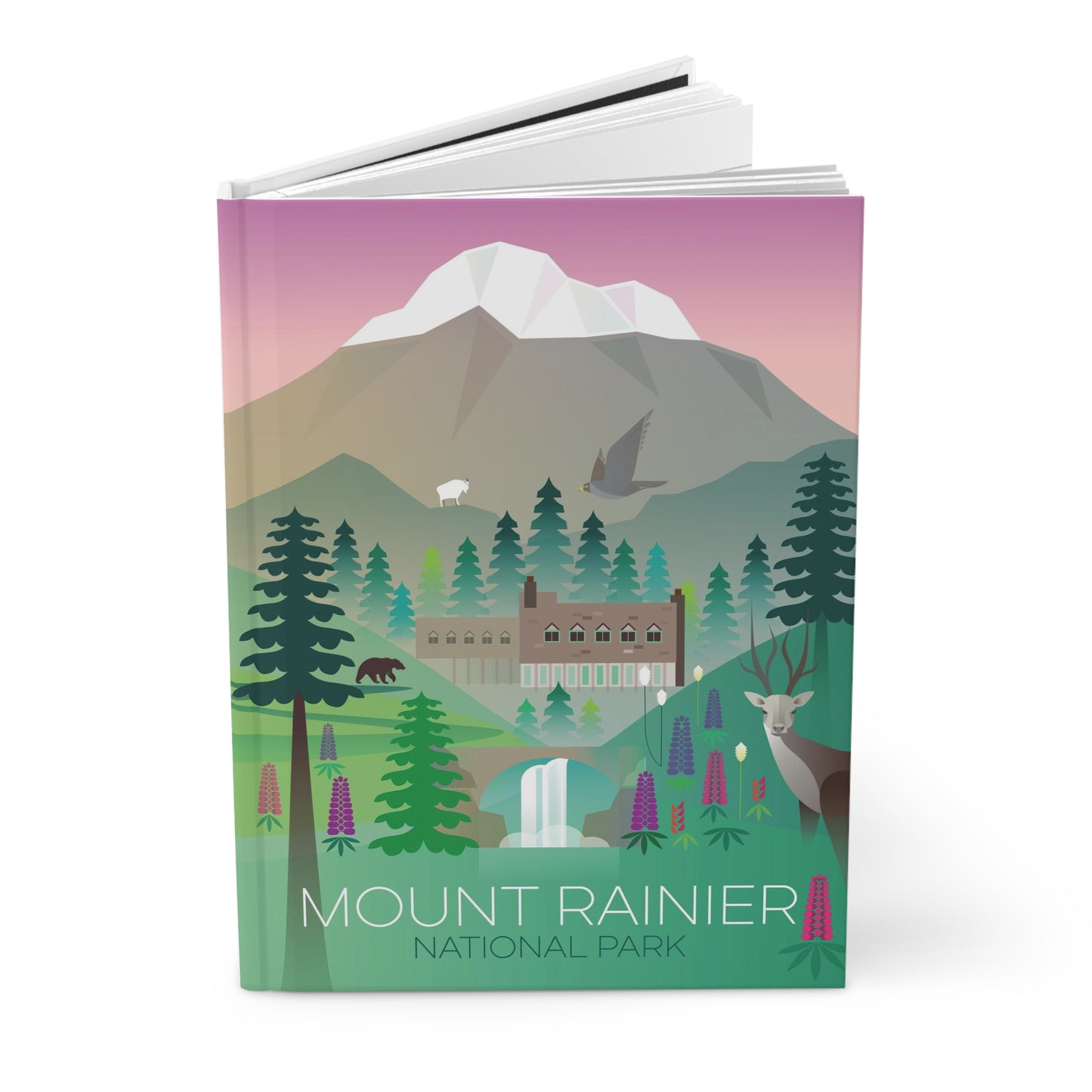 Mount-Rainier-Nationalpark-Hardcover-Tagebuch