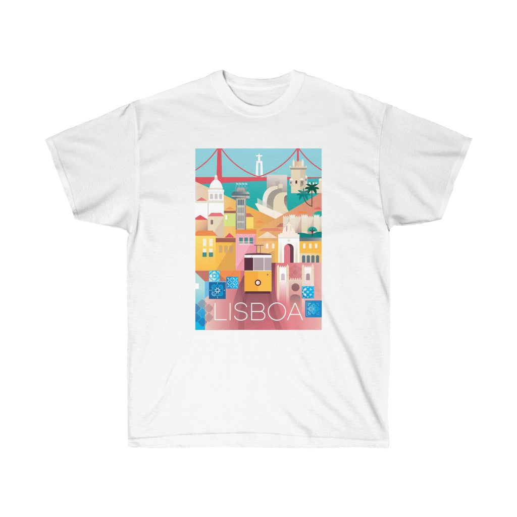 LISBOA Unisex-T-Shirt aus ultra-Baumwolle