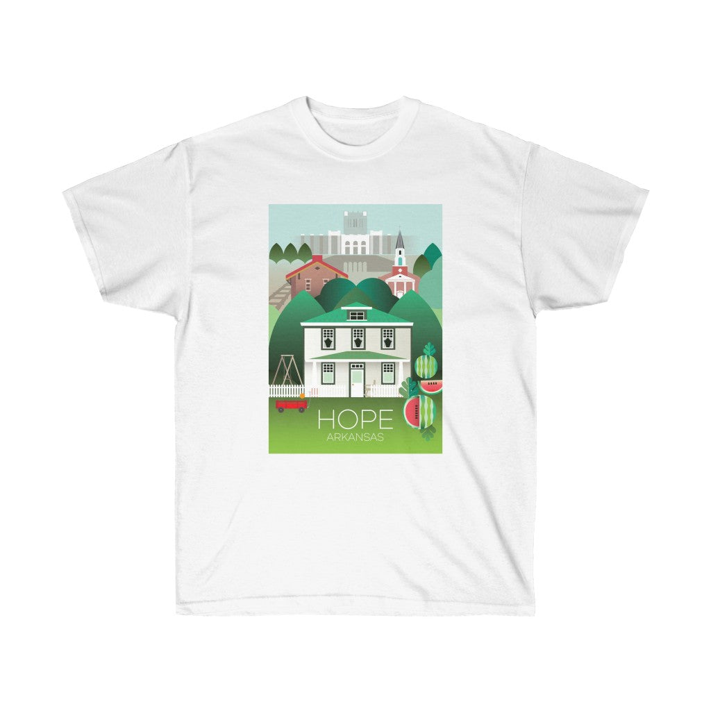 HOPE, ARKANSAS Unisex-T-Shirt aus Ultra-Baumwolle