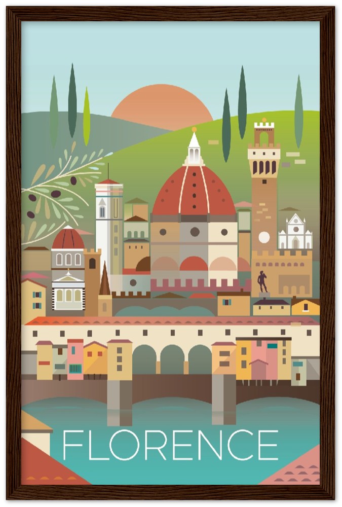Florence Premium Matte Paper Wooden Framed Poster