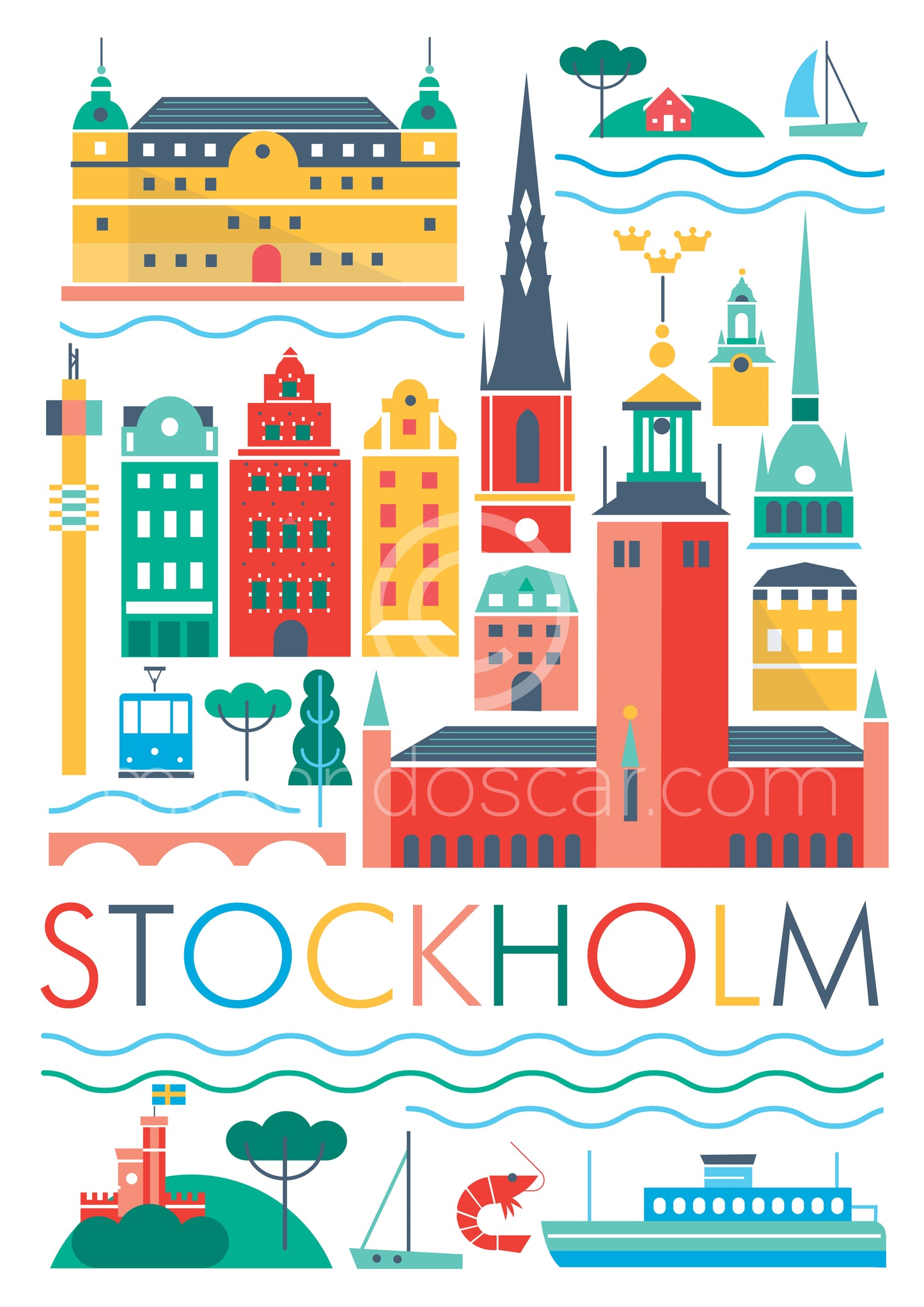 STOCKHOLM SCANDI POSTKARTE